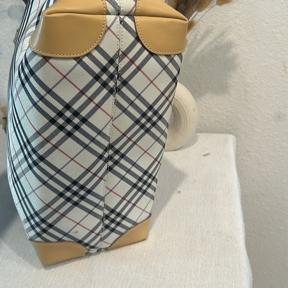BURBERRY Nova Check Hand Bag Nylon Beige Auth bs15243 - Picture 6 of 13